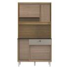 Kit Cozinha Veneza 6 Portas 90cm Damasco Off White Tana Decor
