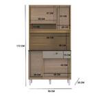 Kit Cozinha Veneza 6 Portas 90cm Damasco Off White Tana Decor