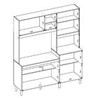 Kit Cozinha Yara 160 7 Portas Branco Uv/preto Uv - Nicioli