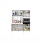 Kit Cozinha Yara 160 7 Portas Branco Uv/preto Uv - Nicioli