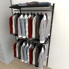 Kit Cremalheiras E Araras Para Loja Com 10 Peças Regulável 10