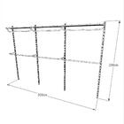 Kit Cremalheiras E Araras Para Loja Com 10 Peças Regulável 30