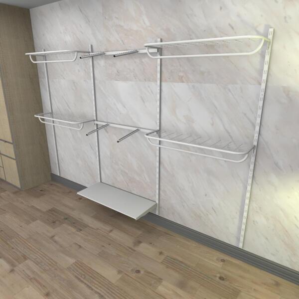 Kit Cremalheiras E Araras Para Loja Com 17 Peças Regulável 30