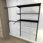 Kit Cremalheiras E Araras Para Loja Com 19 Peças Regulável 20