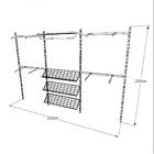 Kit Cremalheiras E Araras Para Loja Com 20 Peças Regulável 30