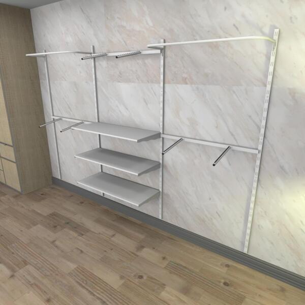 Kit Cremalheiras E Araras Para Loja Com 24 Peças Regulável 30