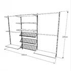 Kit Cremalheiras E Araras Para Loja Com 26 Peças Regulável 30