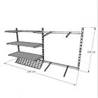 Kit Cremalheiras E Araras Para Loja Com 9 Peças Regulável 200