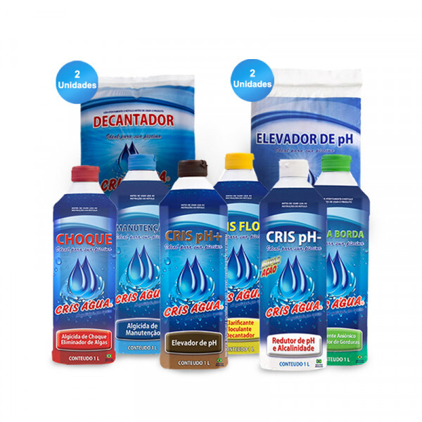 Kit Cris Água 1lt - 2 Barrilha Elevador De Ph - 2 Sulfato De