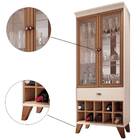 Kit Cristaleira Com Buffet E Espelho 54 Lara Nature Off White