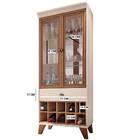 Kit Cristaleira Com Buffet E Espelho 67cm Lara Nature Off Whi