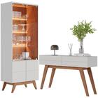 Kit Cristaleira E Aparador Para Sala Noronha Clb