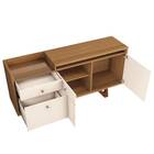 Kit Cristaleira E Buffet Aparador Ouro Nature Off White Tana