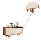 Kit Cristaleira E Buffet Aparador Ouro Nature Off White Tana