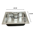 Kit Cuba 60x42cm + Torneira Gourmet Monocomando Aço Inox 304