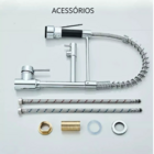 Kit Cuba 60x42cm Gourmet + Torneira Gourmet Monocomano Cromada
