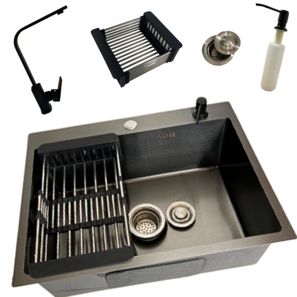 Kit Cuba 60x45cm Gourmet + Torneira Gourmet Monocomando Cozin