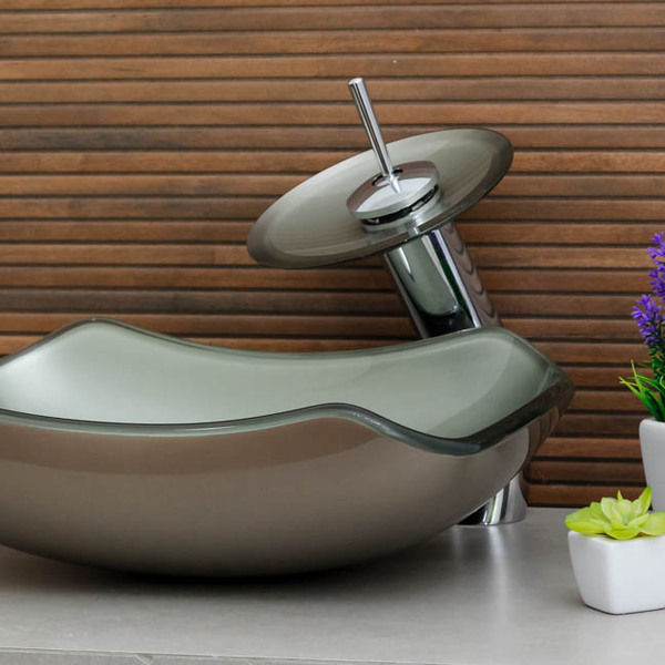 Kit Cuba Abaulada 45cm + Válvula Click Banheiro + Torneira Ca