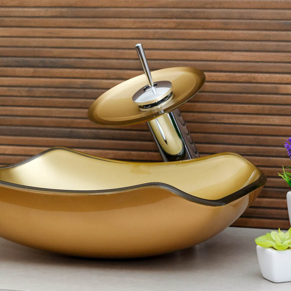 Kit Cuba Abaulada 45cm + Válvula Click Banheiro + Torneira Ca