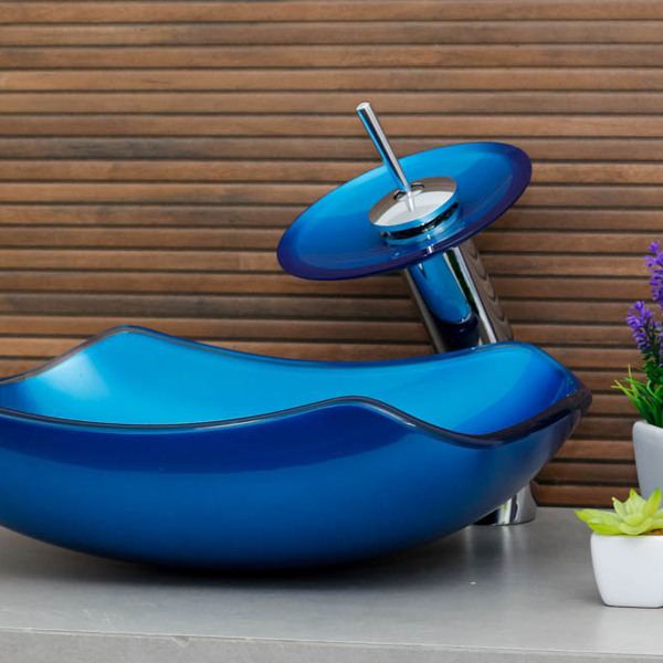 Kit Cuba Abaulada 45cm + Válvula Click Banheiro + Torneira Ca