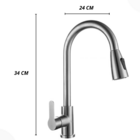 Kit Cuba Aço Inox 60x45cm + Torneira Monocomando Extensível
