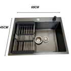 Kit Cuba Aço Inox 60x45cm + Torneira Monocomando Extensível