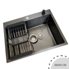 Kit Cuba Aço Inox 60x45cm + Torneira Monocomando Extensível