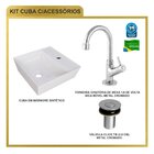 Kit Cuba Aq33 Volcano Com Torneira 1198 E Válvula Botão Branco