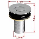 Kit Cuba Aq33 Volcano Com Torneira 1198 E Válvula Botão Preto