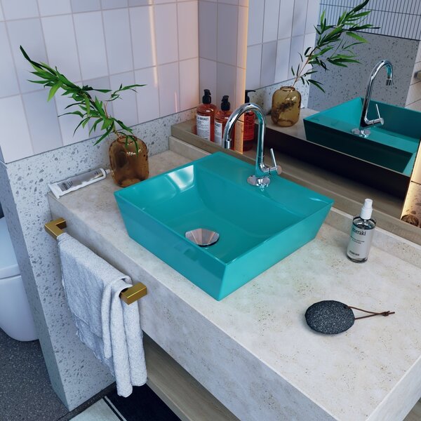 Kit Cuba Aq33 Volcano Com Torneira 1198 E Válvula Click Azul