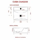 Kit Cuba Aq33 Volcano Com Torneira 1198 E Válvula Click Com S