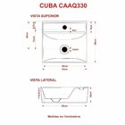 Kit Cuba Aq33 Volcano Com Torneira 1198 E Válvula Metal Com S