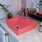 Kit Cuba Aq33 Volcano Com Torneira 1198 Metal Rosa