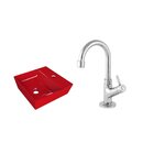 Kit Cuba Aq33 Volcano Com Torneira 1198 Metal Vermelho