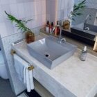 Kit Cuba Aq33 Volcano Com Torneira C50 E Válvula Abs Cinza