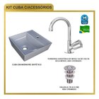Kit Cuba Aq33 Volcano Com Torneira C50 E Válvula Abs Cinza