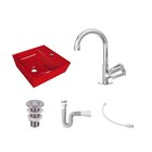 Kit Cuba Aq33 Volcano Com Torneira C50 E Válvula Abs Com Sifã