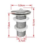 Kit Cuba Aq33 Volcano Com Torneira C50 E Válvula Abs Com Sifã