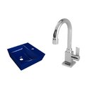 Kit Cuba Aq33 Volcano Com Torneira Luxo Azul Escuro