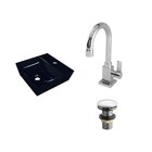 Kit Cuba Aq33 Volcano Com Torneira Luxo E Válvula Click Preto