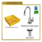 Kit Cuba Aq33 Volcano Com Torneira Luxo E Válvula Metal Amare