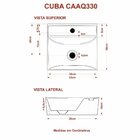 Kit Cuba Aq33 Volcano Com Torneira Luxo E Válvula Metal Amare