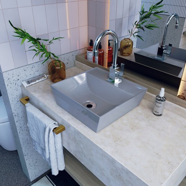 Kit Cuba Aq33 Volcano Com Torneira Luxo E Válvula Metal Com S