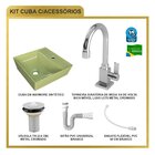 Kit Cuba Aq33 Volcano Com Torneira Luxo E Válvula Metal Com S