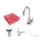 Kit Cuba Aq33 Volcano Com Torneira Luxo E Válvula Metal Com S