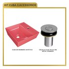 Kit Cuba Aq33 Volcano Com Válvula Botão Rosa