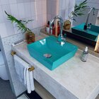 Kit Cuba Aq33 Volcano Com Válvula Click Azul Turquesa