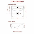 Kit Cuba Aq33 Volcano Com Válvula Click E Sifão E Flexível Pr