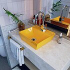 Kit Cuba Aq33 Volcano Com Válvula Metal Amarelo