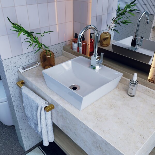 Kit Cuba Aq33 Volcano Com Válvula Metal Branca